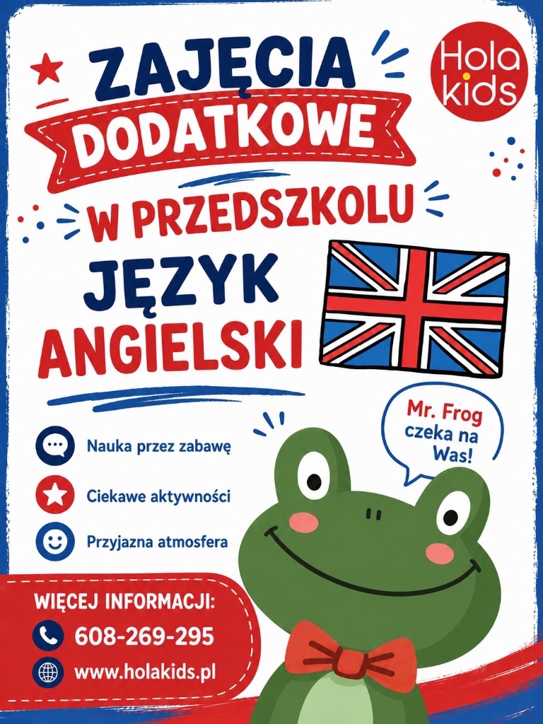 Plakat zajęć języka angielskiego